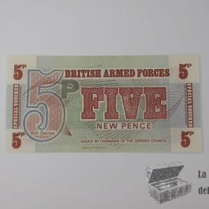 Reino Unido - 5 New Pence Fuerzas Armadas - 1972 (unc)
