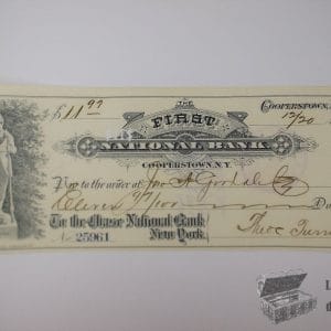 Estados Unidos - Cheque - 1° Banco Nacional (N.Y) - 1888