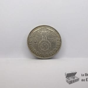 ALEMANIA - (3er Reich) 2 Reichsmark 1937A - Plata .625 - VF