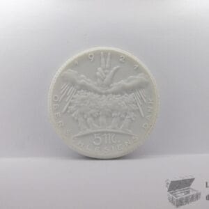 Alemania (SILESIA) - 5 Marcos 1921 - Moneda de Porcelana - (Rara)