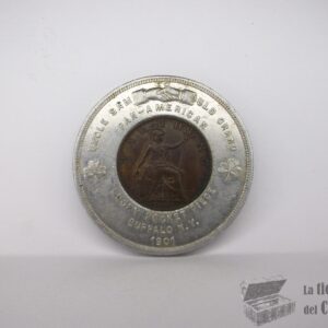 Tokken de la suerte con Moneda Farthing de 1901 / (38mm)