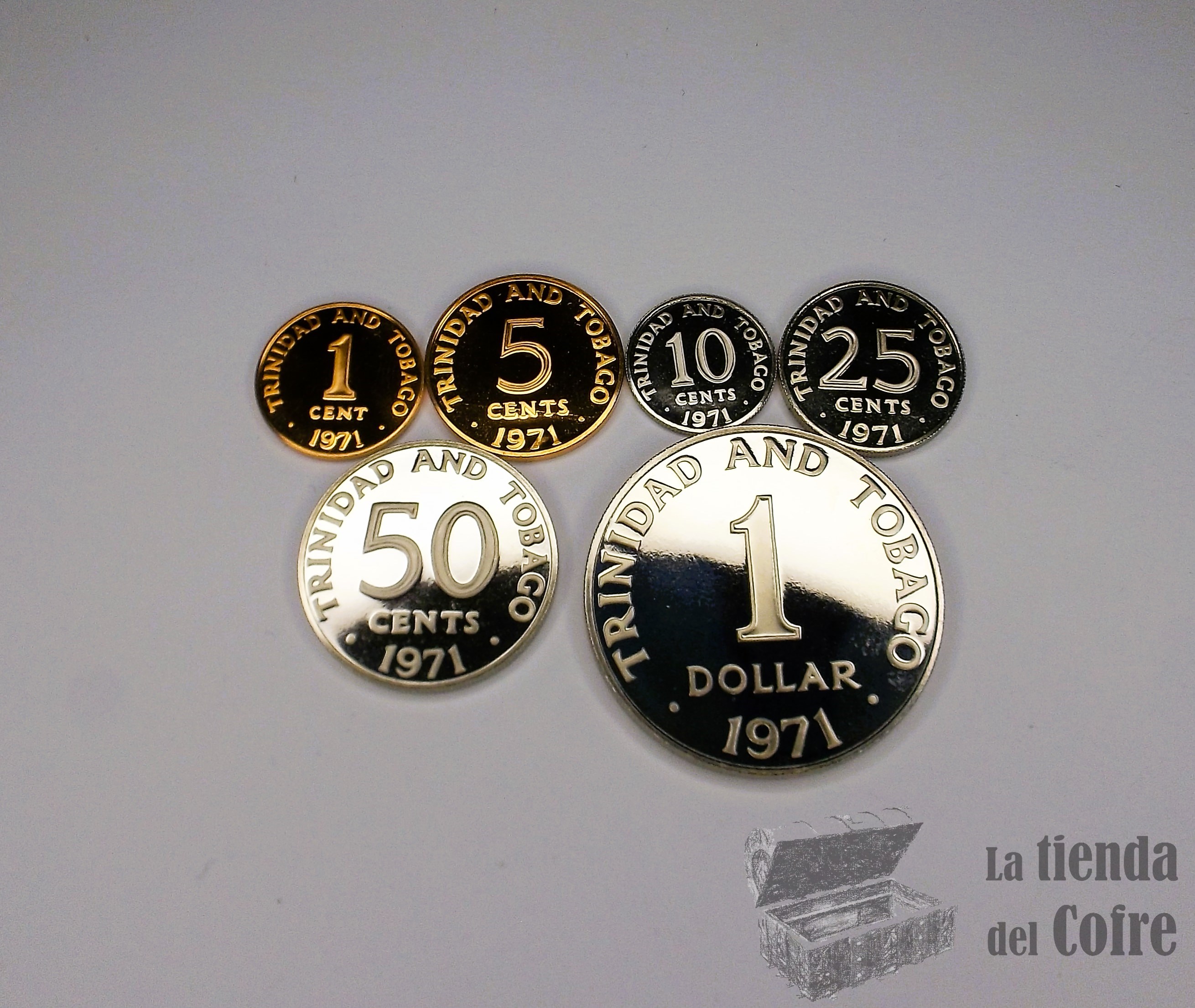Trinidad y Tobago - Lote de 6 Monedas Proof (1971)