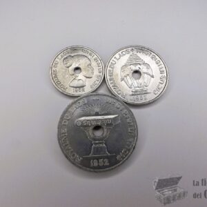 Laos - 3 Monedas - 10, 20 y 50 Cent - 1952