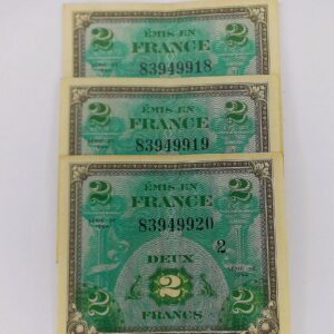 Francia (Comando Militar Aliado) - 2 Francos 1944 (x3)