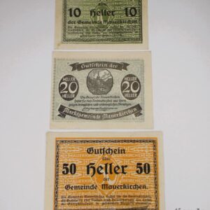 Municipio de Mauerkirchen (Estado federado de Alta Austria) - 10, 20 y 50 Heller 1920
