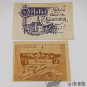 Municipio de Münzkirchen (Estado federado de Alta Austria) - 20 y 50 Heller 1920