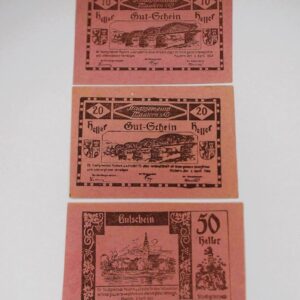 Ciudad de Mautern an der Donau (Estado federado de Baja Austria) - 10, 20 y 50 Heller 1920