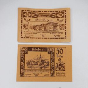 Ciudad de Mautern an der Donau (Estado federado de Baja Austria) - 20 y 50 Heller 1920 (2)