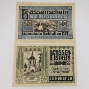 Ciudad de Schlatten (Estado federado de Baja Austria) - 20 y 50 Heller 1920